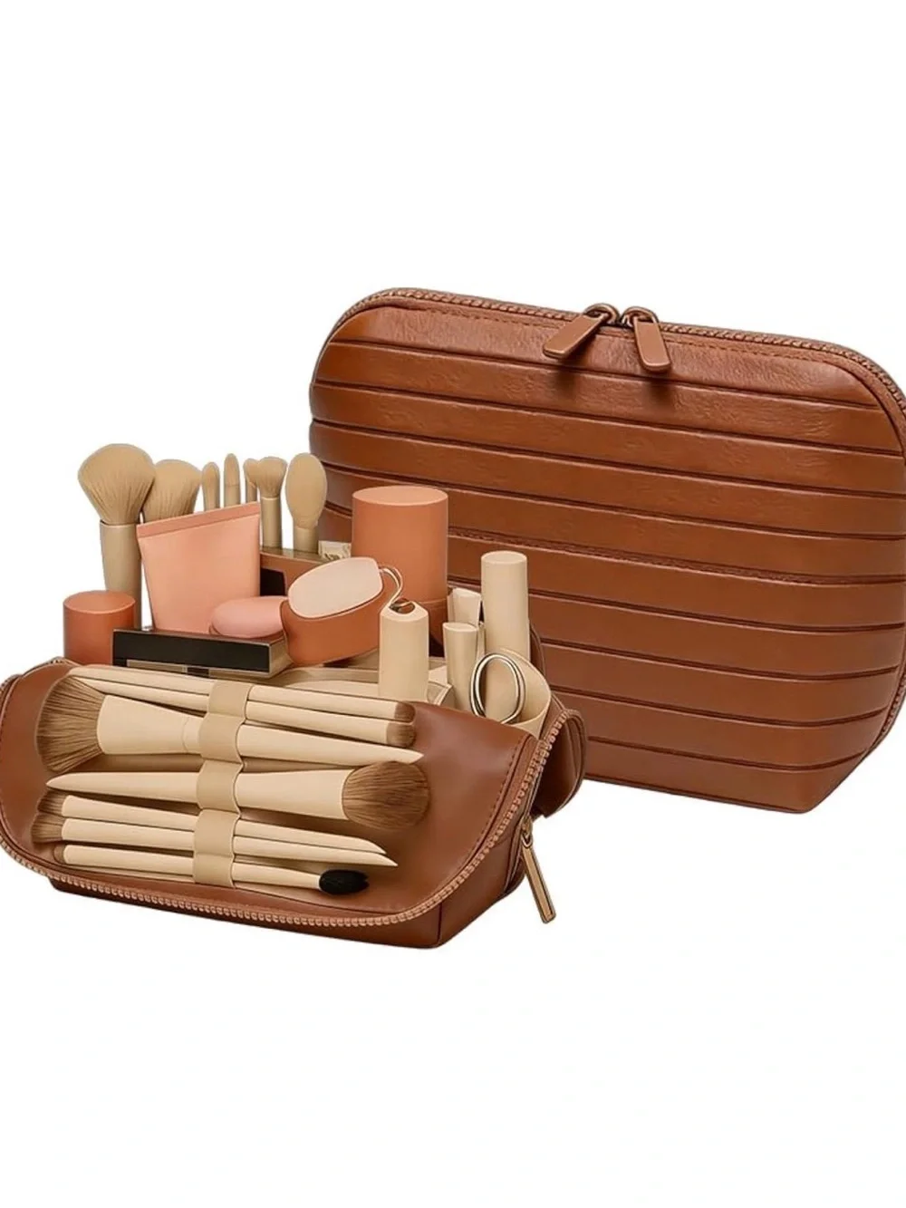 Makeup bag cosmetic Structured Clutch water proof as seen in designer stores